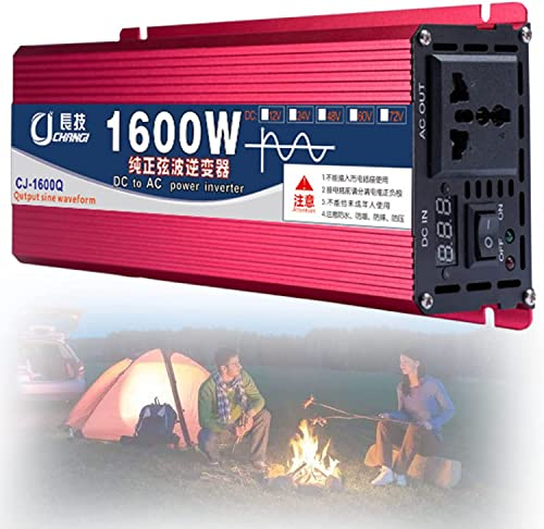 Reiner Sinus Spannungswandler DC 12V 24V 48V 60V 72V auf 220V 230V AC Wechselrichter Spitzenleistung 1600W 2200W 3000W 4000W 5000W 6000W 8000W Stromwandler Converter Power Inverter (48Vto220V,1600W)