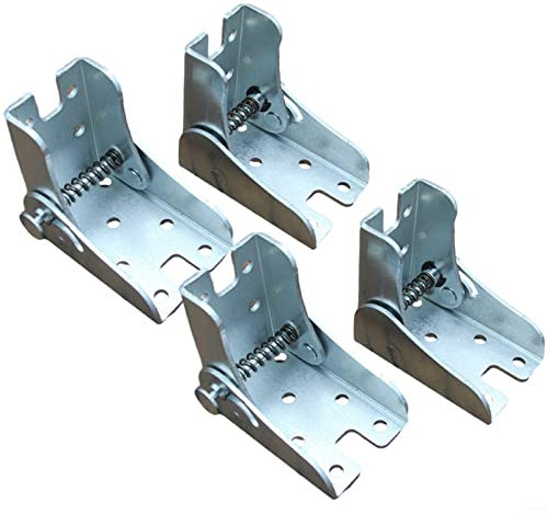 RANRAO Lot de 4 charnières pliantes autobloquantes à 90 degrés en acier robuste pour pieds de table pliants