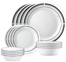 Corelle Brasserie Geschirr-Set, 16-teilig, Service für 4 Personen