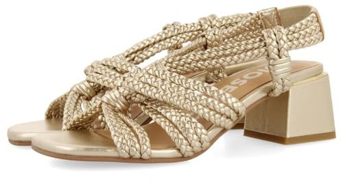 GIOSEPPO Sandalias DE TACÓN Doradas DE Piel con Trenzados para Mujer Maliq