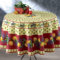 Tischdecke, rund, schmutzabweisend, 180 cm, 100 % Polyester, Limettenrot