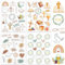 16 Bögen Sticker Kinder Aufkleber Set - ideal zum Kommunion, Konfirmation, Taufe - Stickerbögen für Gästebuch Fotoalbum - für Mädchen und Junge
