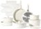 CAROTE 21pcs Detachable Handle Pots and Pan Set, Nonstick Induction Cookware, Removable Handle, RV Oven Safe Cookware, Cream White