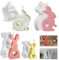 6 Stück 3D Silikonform Hase, Gießform für Ostern, Backform und Kerzenhalter