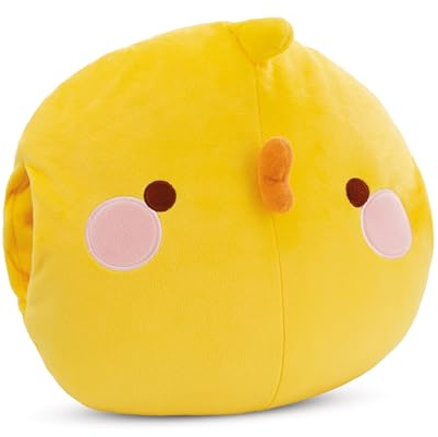 NICI Handmuff Piu Piu 33x33x10cm - Flauschiger Kinder Muff mit Piu Piu Gesicht für Mädchen, Jungen & Babys, Handwärmer ideal für kalte Tage – 61170, Gelb