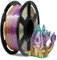 FLASHFORGE Seide PLA Dreamy Trio Farbverlaufsfilament, Farbwechsel Regenbogen-3D-Druckfilament, Gelb Carmine Cyan, Glänzend Schneller Farbwechsel Jede 8M Schrittweise, Seidige Textur&Ultrahoher Glanz