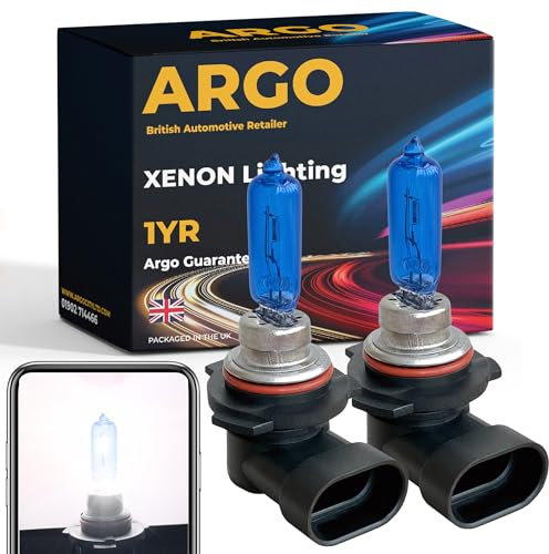 Argo HIR2 9012 headlight bulb 55w Xenon White 6000k 12v Car Headlight Bulb Super Bright Upgrade High Low Dipped Main Beam DRL Headlamp Fog Light Van Car Light Bulbs Headlight Bulbs