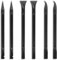 Plastic Scraper Tool, 6 Pcs Non-Scratch Crevice Cleaning Tool Pen-Shaped Scraper for Cleaning Car Detailing Tools for Tight Spaces, Kitchen, Stickers, Labels, Oil Stains, Food, Dirt (Black)