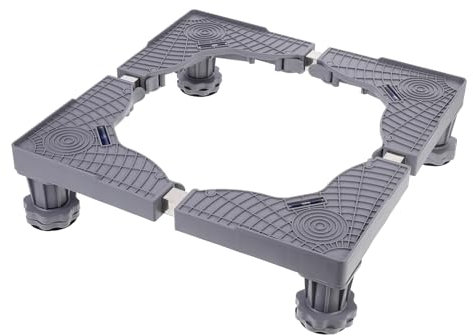 OSALADI 1pièce Support Réglable Pour Machines à Laver Et Petits Électroménagers Base Antidérapante Et Mobile Pour Réfrigérateurs Et Sèche-linge Couleur Grise