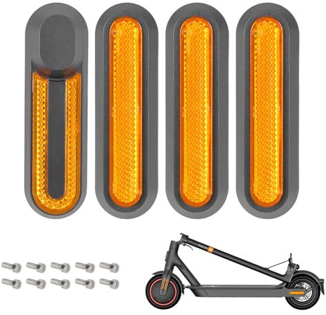 e Scooter Reflektoren, e Scooter Zubehör, e Scooter Ersatzteile, Reflektierende Hinterradabdeckungen, Roller Radabdeckung Reflektorstreifen für Xiaomi M365, Pro, 1S, Essential, Pro2, Mi3