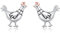 CUPENDA Huhn Ohrringe SterlingSilber Huhn Ohrstecker lustig Henne Tier Schmuck Valentinstag Geschenke für Frauen Damen