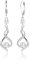 Silber 925 Hängeohrringe Damen, Lang Sterling Silber Ohrringe Hypoallergen Brillant Zirkonia Infinity Diamant Ohrhänger für Damen