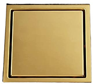 CYYHGD Cubierta de Drenaje de Piso de Ducha Cuadrada, 15 x 15 cm, Rejilla insertada de Drenaje de baño cepillada con colador de Pelo, Drenaje Central de Piso para Balcones de hoteles FA