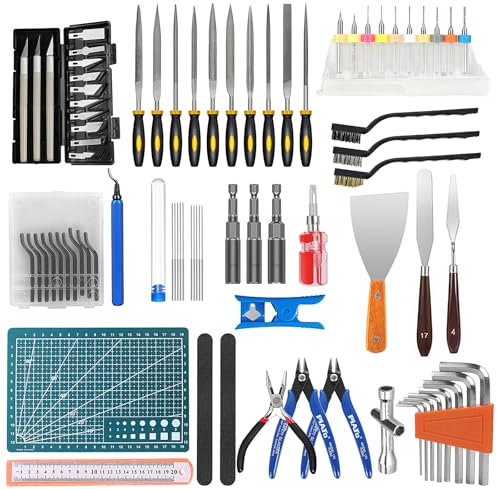 KOMABLEN 84PCS 3D Drucker Zubehör, 3D Drucker Werkzeug, 3D-Drucker-Zubehörteile mit Handentgrater, Akupunkturnadeln Reinigungsset, Düsenwechselwerkzeug, Gravieren und Entfernungswerkzeug