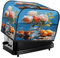 Toaster-Abdeckung, 4 Scheiben, Vase, Orange, Küchenzubehör, staubdicht, wasserdicht, Brotbackmaschinen-Abdeckung