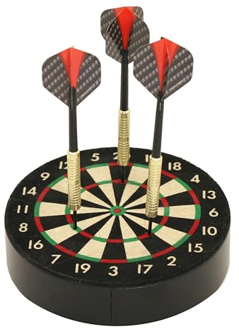 Engelhart - 062021 - Dartscheibenhalter - Dart Dock Zielscheibe - Echte Sisal-Minischeibe Ø 15 cm - Zubehör für Dartspiele