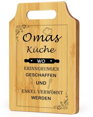 Aottom Oma Geschenk, Bambus Schneidebrett Geschenke für Beste Oma – Geburtstag Muttertag Muttertagsgeschenk Küchengeschenke on Enkel Schneidebrett Holz, Küchenbrett