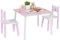 AIYAPLAY Kindertisch und Stühle für 2-5 jährige Kinder Tisch mit Stühlen 3-teilig Prinzessin Stil für Spielzimmer Schlafzimmer Kinderzimmer rosa und weiß