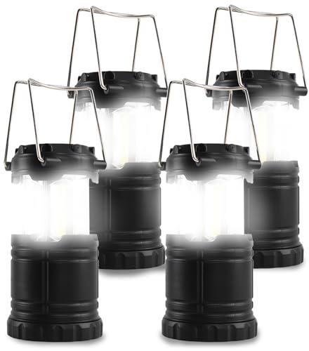 4PCS LED Camping Lantern, Battery Operated Lights, Portable Survival Battery Powered Lamp