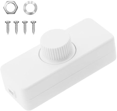 LED Dimmer Schalter 3-100W Dimmschalter, AC 220-240V/50HZ LED Schnurdimmer Drehschalter, 230v Dimmer Schalter für Glühlampen und Dimmbaren LEDLampen