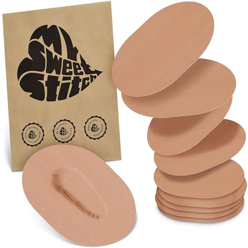 MySweetStitch 10 Fixierpflaster für Dexcom G6/ONE oval Beige | Hilft gegen vorzeitiges Ablösen, wasserfest und schnell trocknend, hautfreundlich, bis zu 15 Tage Halt