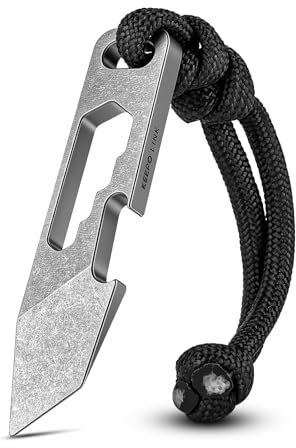KEEPO LINK Barre à onglets EDC Titane décapsuleur clé homme OLT08 | Porte-clés Multifonction 4-en-1, Mini Pied de Biche de Poche, Outil d'Ouverture Léger pour EDC et Activités de Plein Air