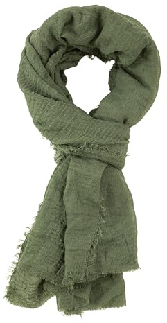 fashionchimp BASIC-Schal für Damen mit weichem Fransensaum, Tuch in leichter Qualität mit Baumwolle, einfarbig