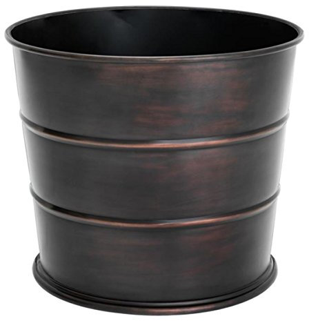 Casa Padrino Designer Edelstahl Übertopf Antik Bronze - Luxus Blumentopf