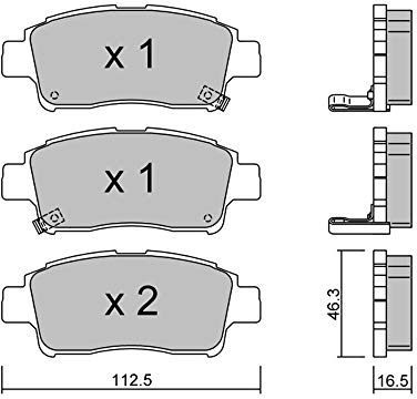 metelligroup 22-0292-0 Bremsbeläge, Made in Italy, Ersatzteile für Autos, ECE R90-zertifiziert, Kupferfrei