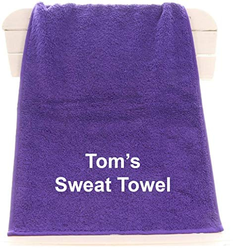 aztex Personalised Gym Towel, 100% Cotton, 30 x 90cm - Purple