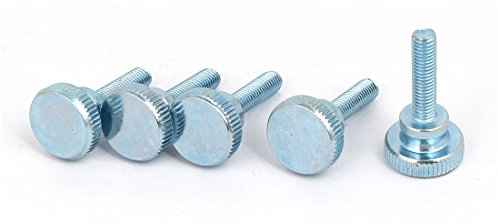 sourcing map 5 Stk. Rändelkopf Vollgewinde Rändelschrauben Bolzen Befestigungsmittel M5x20mm DE de