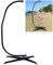 COSTWAY Hamac Support C Forme Support Métallique pour Hamac Charge Maximum de 150KG Noir Chaise hamac Non Incluse