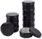 BENECREAT Blechdosen mit Schraubverschluss, rund, Aluminium 5 OZ 142 ml (Schwarz)