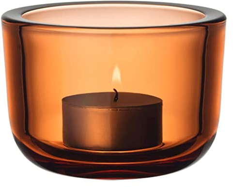 Iittala Valkea Teal.candleh. 60mm Sevilla orange, Glas, 6 cm