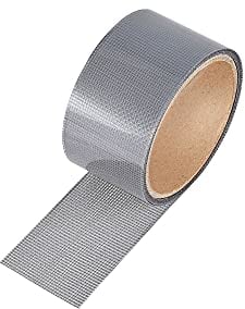KOIMBRA® Nastro Ripara Zanzariere Adesivo Biadesivo Telato Novità Tenda Finestra Tessuto Fibra di Vetro Screen Repair Patch Grigio Sticky Net 2m X 5cm(Singolo)