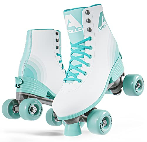 Apollo Disco Roller, Classic Roller | Rollschuhe für Kinder und Erwachsene | größenverstellbare Quad-Skates, 3 Größen, verstellbar von 31 bis 42 | Rollschuhe Damen in schicken Designs