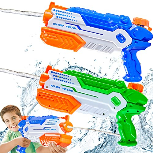 Yetech 2 Stück Wasserpistole Spielzeug,1.2L Super Squirt Spritzpistolen mit 10 Meter Reichweite,Kind Water Gun Blaster Spielzeug für Sommerpartys im Freien, Strand, Pool Strandspielzeug