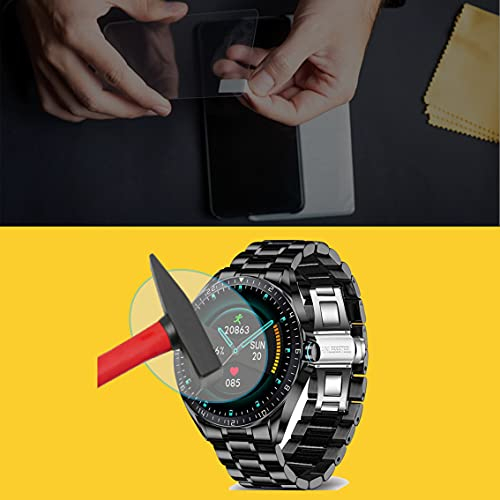EnWi | 2X Extrem harte 9H Display-Schutz-Folie für LIGE Smart Watch Herren 2021 BW0220A-ASD-DE1, ASD1290A, BW1846A, G-Sport 1.43 Zoll Modell 2023 DF-EF3-C-DE-SXT