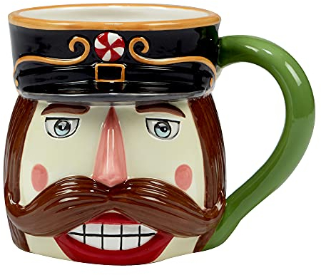 Certified International 37325SET4 Holiday Magic Nutcracker Nussknacker-Tassen, 540 ml, 4 Stück, Keramik, Mehrfarbig