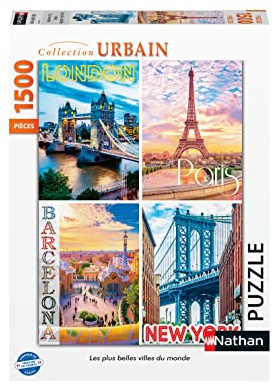 Nathan 87295 Puzzle 1500 Teile - Die schönsten Städte der Welt - Erwachsene und Kinder ab 14 Jahren - Premium Puzzle - Urban Collection