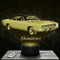 Nachttischlampe - Touch-Nachtlicht Auto Dodge. C 1960s 3D-LED-Lampe Illusion, Geschenkidee Weihnachten Geburtstag Junge und Mädchen Nachttischlampe Kinder- oder Erwachsenenzimmer