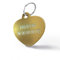 Hundemarke zur Personalisierung für Hunde und Katzen - Gravierte, Personalisierbare Medaille - 7 Farben Verfügbar (Kleines Herz-25 mm, Gold)