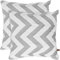 HAMUR HOME 2er Set Kissenbezüge 45x45 cm Boho Dekokissen Kissenbezug Sofakissen Dekorativ Couchkissen Kissenhülle Zierkissenbezug Set Kissen für Wohnzimmer Schlafzimmer (Line, Grau)