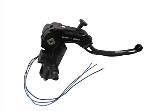 Pompa freno CNC “Ready to brake” PRS 17x17-18-19 con leva snodata lunga nera RST per YAMAHA YZF-R6 600 dal 2005 al 2022 cc 600