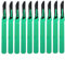 CLABMROEC Scalpel jetable stérile taille 10 bistouris medical pour le dermaplaning chirurgical,Pédicure,Couteaux et scalpels de laboratoire,paquet de 10