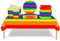 43Pcs Rainbow Pride Party Tableware - Rainbow Tablecovers, Plates, Cups, Napkins for Kids, LGBT, Birthday, Cocktail Parties