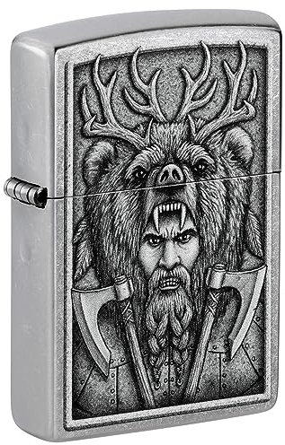 Zippo Barbarian Design Street Chrome Pocket Lighter