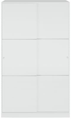PEGANE Armoire, Placard avec 2 Portes coulissantes Coloris Blanc Brillant - Longueur 120 x Hauteur 200 x Profondeur 50 cm