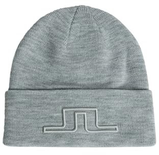 J.Lindeberg M Cory Beanie Grau - Warmer stylischer Herren Beanie, Größe One Size - Farbe Light Grey Melange