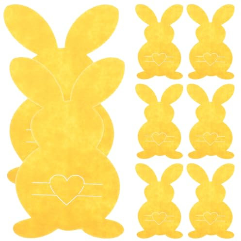 Ciieeo 8st Kaninchen Bestecktasche Osterhasen-besteckhalter Aus Filz Osterparty Gefallen Besteckhalter Osterhase Bestecktaschen in Hasenform Gabeltasche Modellieren Bankett Geschirr Vlies